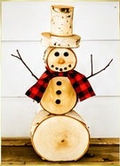 Birch Snowman (12")