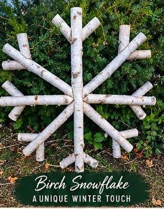 Birch Snowflake Wreath (24")