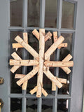 Birch Snowflake Wreath (24")