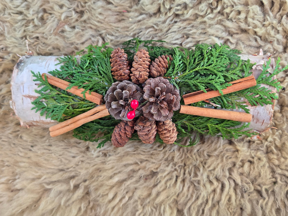Birch Yule Log (12")