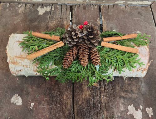 Birch Yule Log (12")